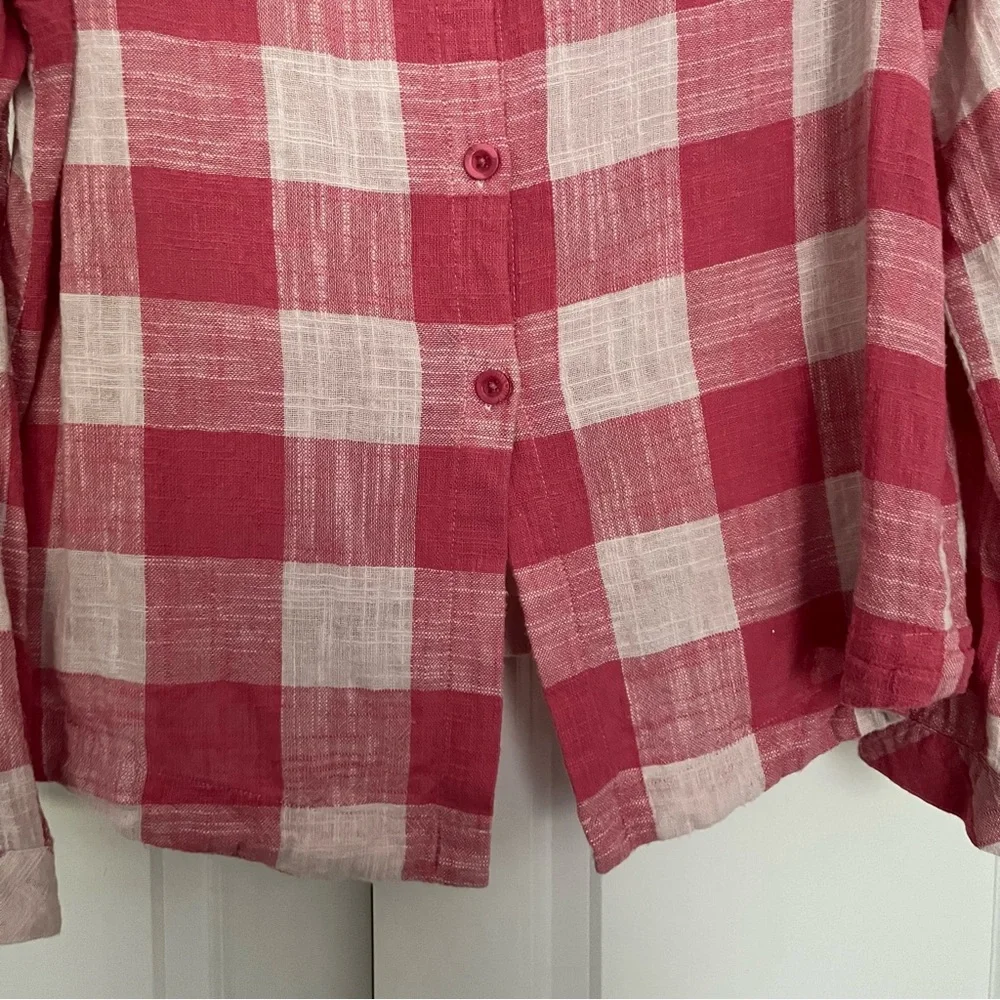Cloth & Stone Pink Gingham Top - Picture 8 of 12